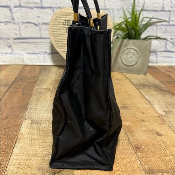 Givenchy Parfums Black Nylon Tote Bag w Gold Signature Logo Accents - Picture 9 of 16